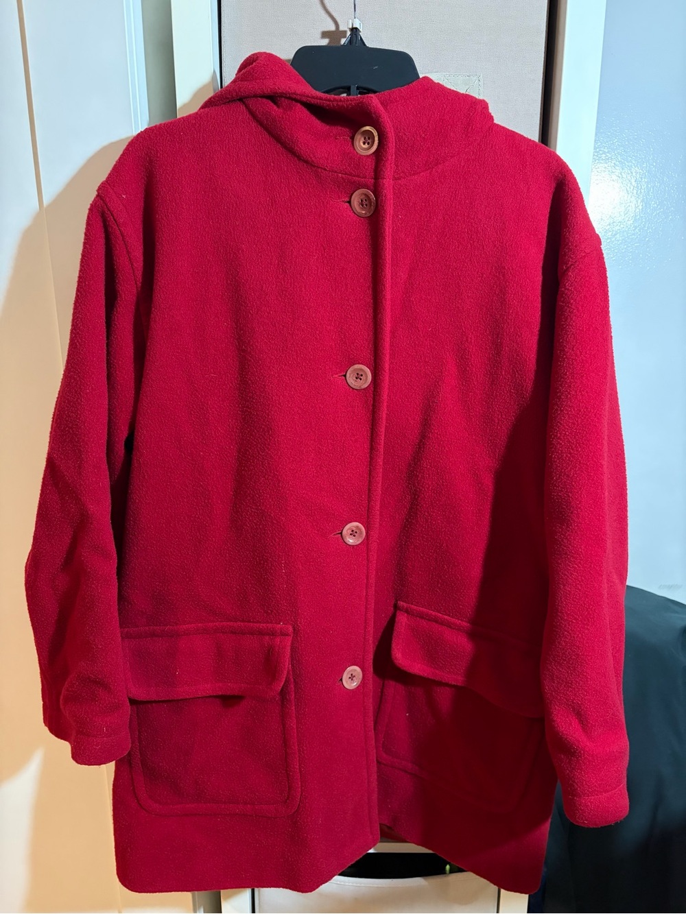 true vintage Eddie Bauer wool coat with hood